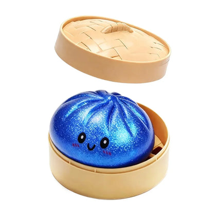 Ocean Halloween Ghost DumplingsToy Soft Slow Resilience Squishy Toy Fidget with Steamer Steamed Stuffed Bun Squishy Pinch Le