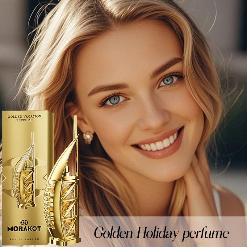 MORAKOT Golden Vacation Unisex Perfume Long Lasting 75ml Eau De Toilette Gender Neutral Fresh Scent For Men Women Gift