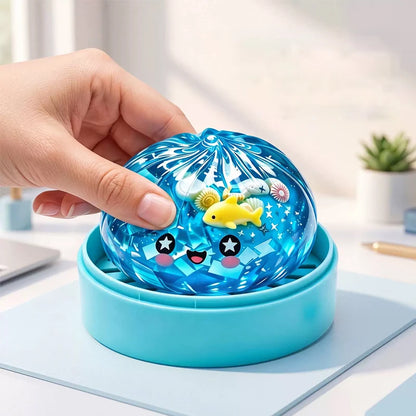 Ocean Halloween Ghost DumplingsToy Soft Slow Resilience Squishy Toy Fidget with Steamer Steamed Stuffed Bun Squishy Pinch Le