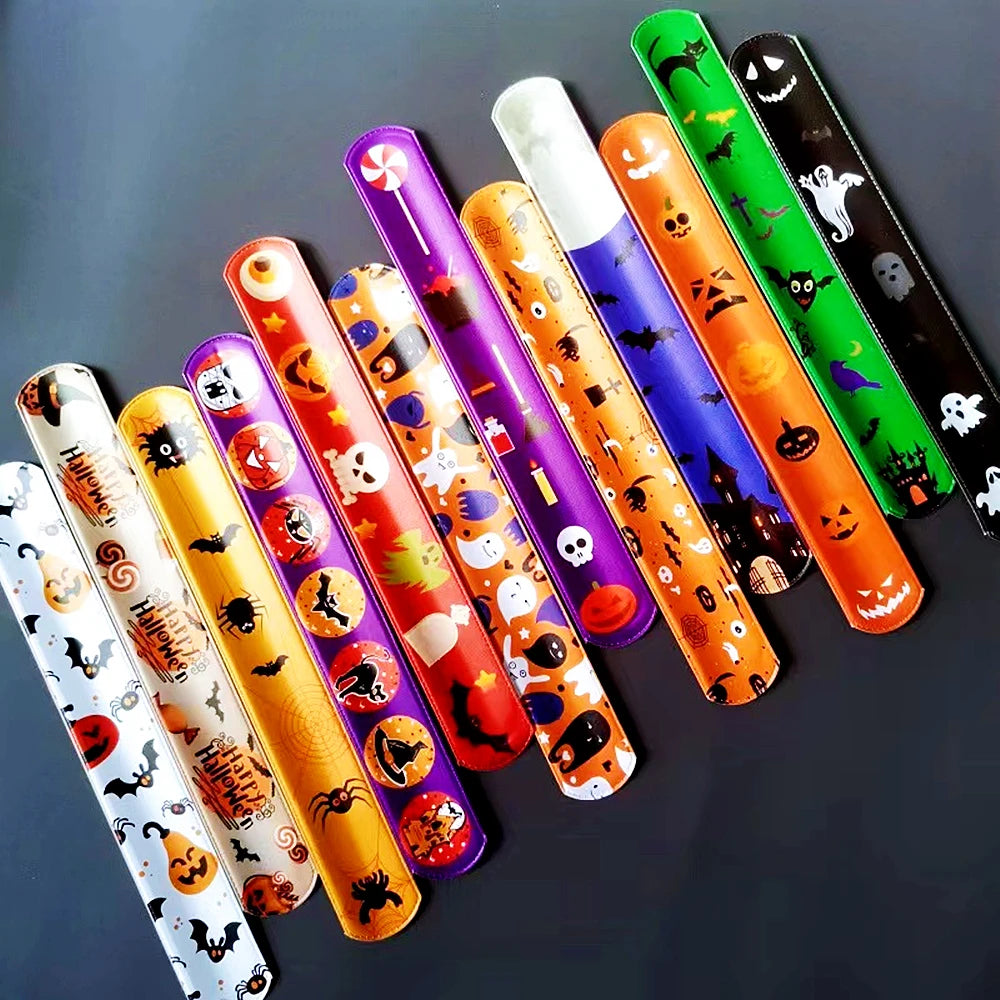 20/50Pcs Halloween Christmas Pattern Wristband Decoration Toys Kids Birthday Party Gifts Pinata Filler New Year's Party Favors