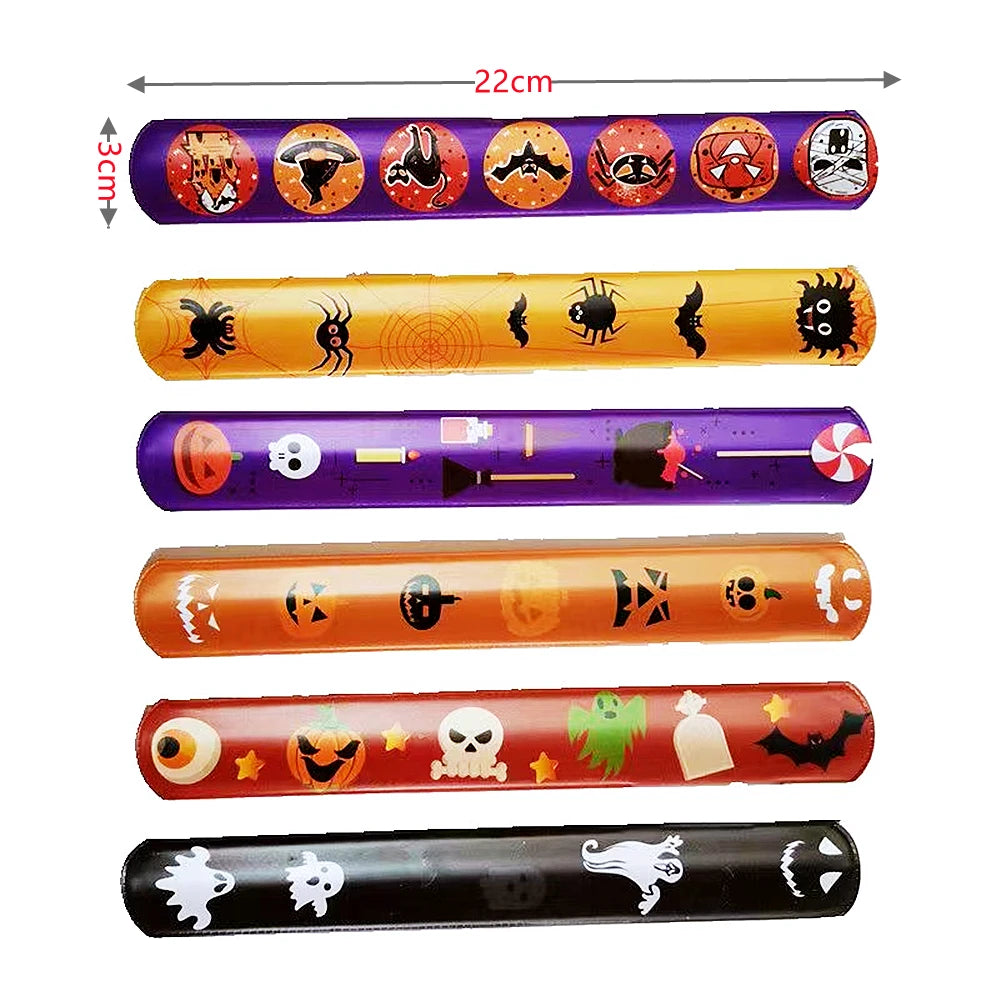 20/50Pcs Halloween Christmas Pattern Wristband Decoration Toys Kids Birthday Party Gifts Pinata Filler New Year's Party Favors
