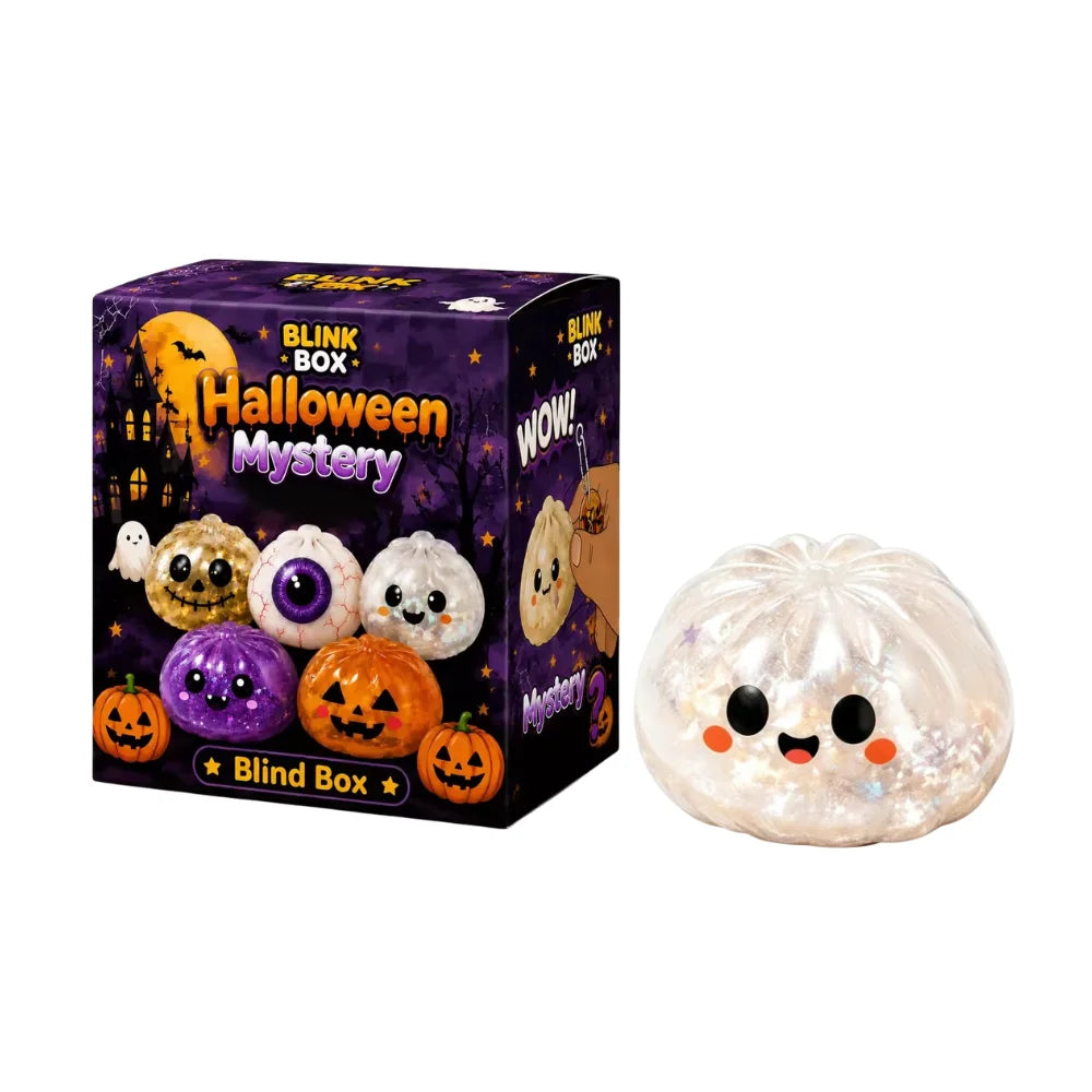 New Halloween Ghost DumplingsToy Soft Slow Resilience Squishy Toy Fidget Steamed Stuffed Bun Squishy Pinch Le