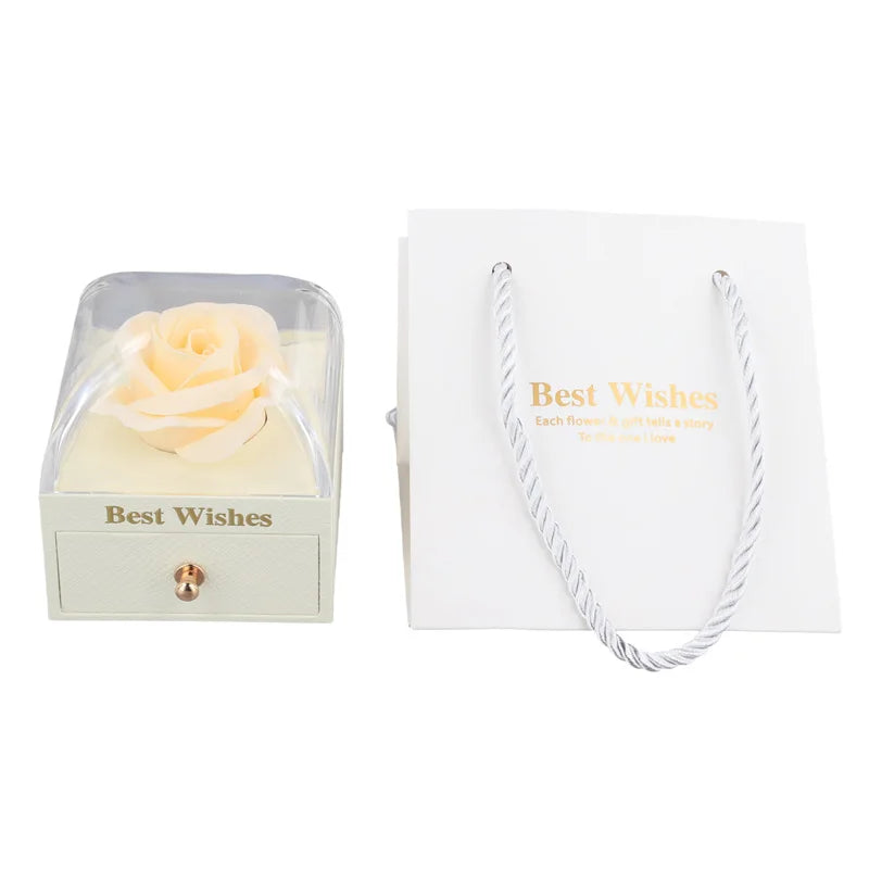 New Rose Flower Jewelry Box for Necklaces