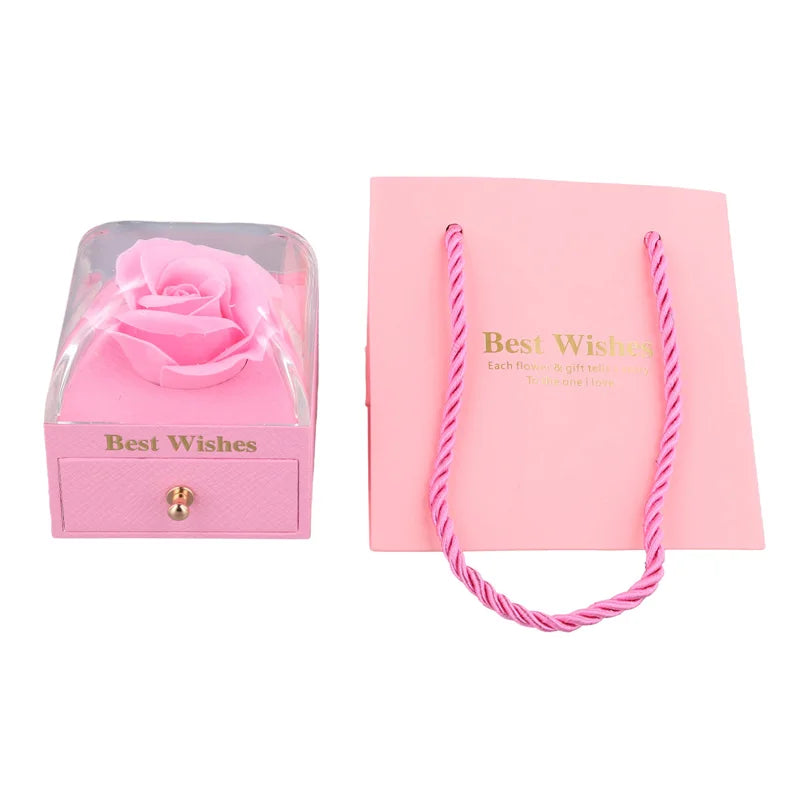 New Rose Flower Jewelry Box for Necklaces