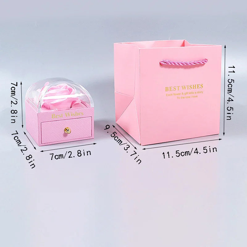 New Rose Flower Jewelry Box for Necklaces