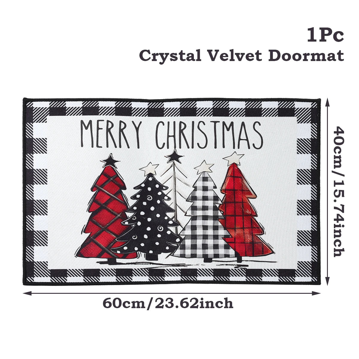 Christmas Door Mat Santa Claus Outdoor Carpet