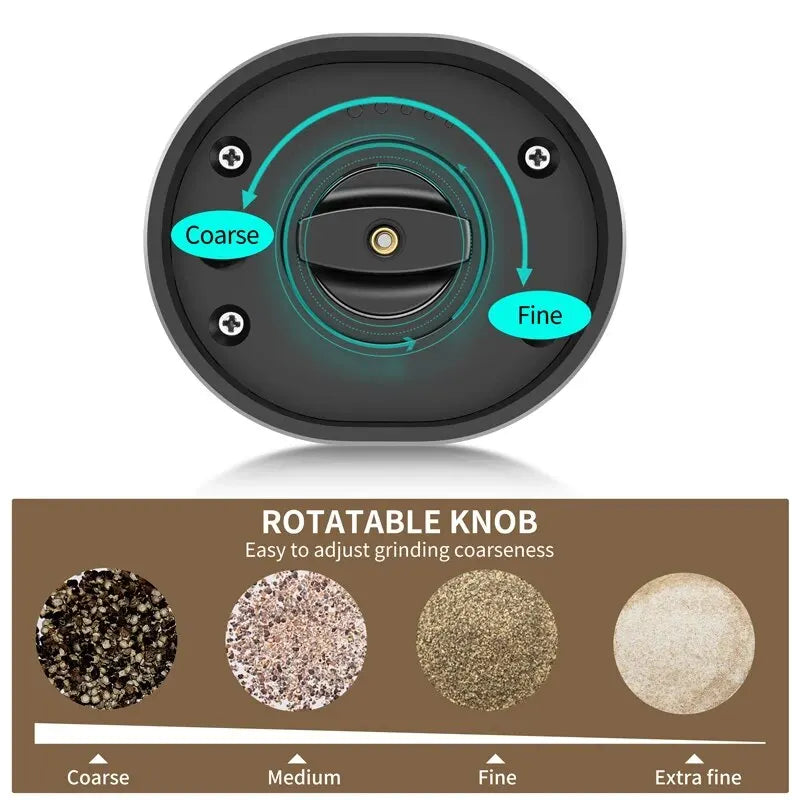 Electric Automatic Mill Pepper And Salt Grinder With LED Light