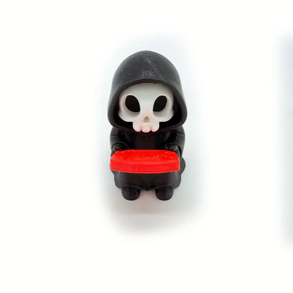 Gothic Grim Reaper Figurines, Cute Skeleton Desk Decor, Skeleton Statue, Spooky Small Halloween Ornament, Halloween Gift