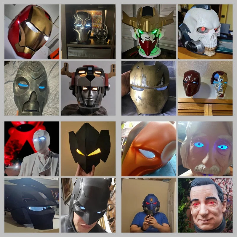 DIY Led Flexible Light Eyes Kits for Tony Stark Helmet Mask Glow Eyes Lights Modified Halloween Cosplay Masks Accessories