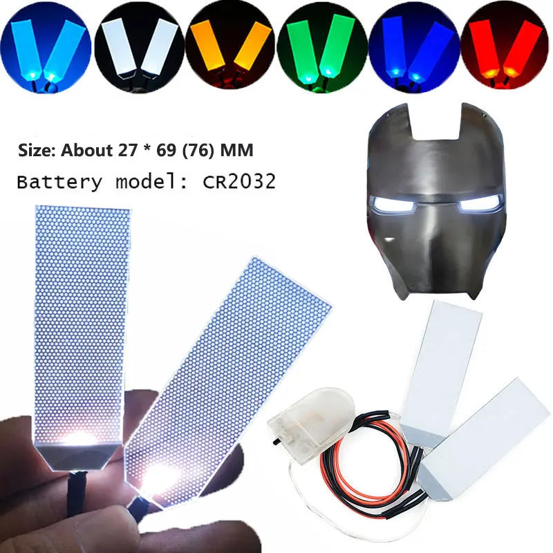 DIY Led Flexible Light Eyes Kits for Tony Stark Helmet Mask Glow Eyes Lights Modified Halloween Cosplay Masks Accessories