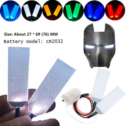 DIY Led Flexible Light Eyes Kits for Tony Stark Helmet Mask Glow Eyes Lights Modified Halloween Cosplay Masks Accessories