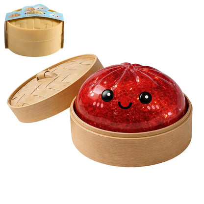 Halloween Ghost DumplingsToy Soft Slow Resilience Squishy Toy Fidget with Steamer Steamed Stuffed Bun Squishy Pinch Le