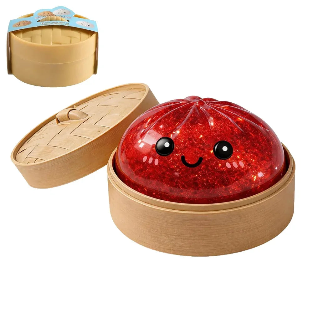 Ocean Halloween Ghost DumplingsToy Soft Slow Resilience Squishy Toy Fidget with Steamer Steamed Stuffed Bun Squishy Pinch Le