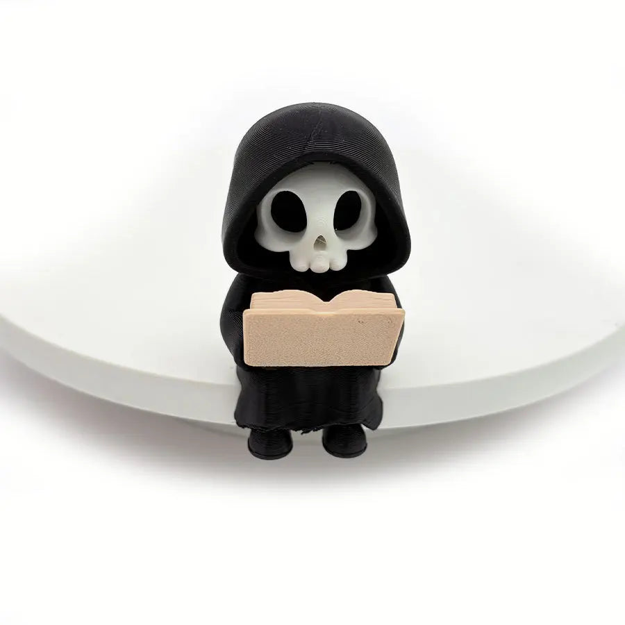 Gothic Grim Reaper Figurines, Cute Skeleton Desk Decor, Skeleton Statue, Spooky Small Halloween Ornament, Halloween Gift