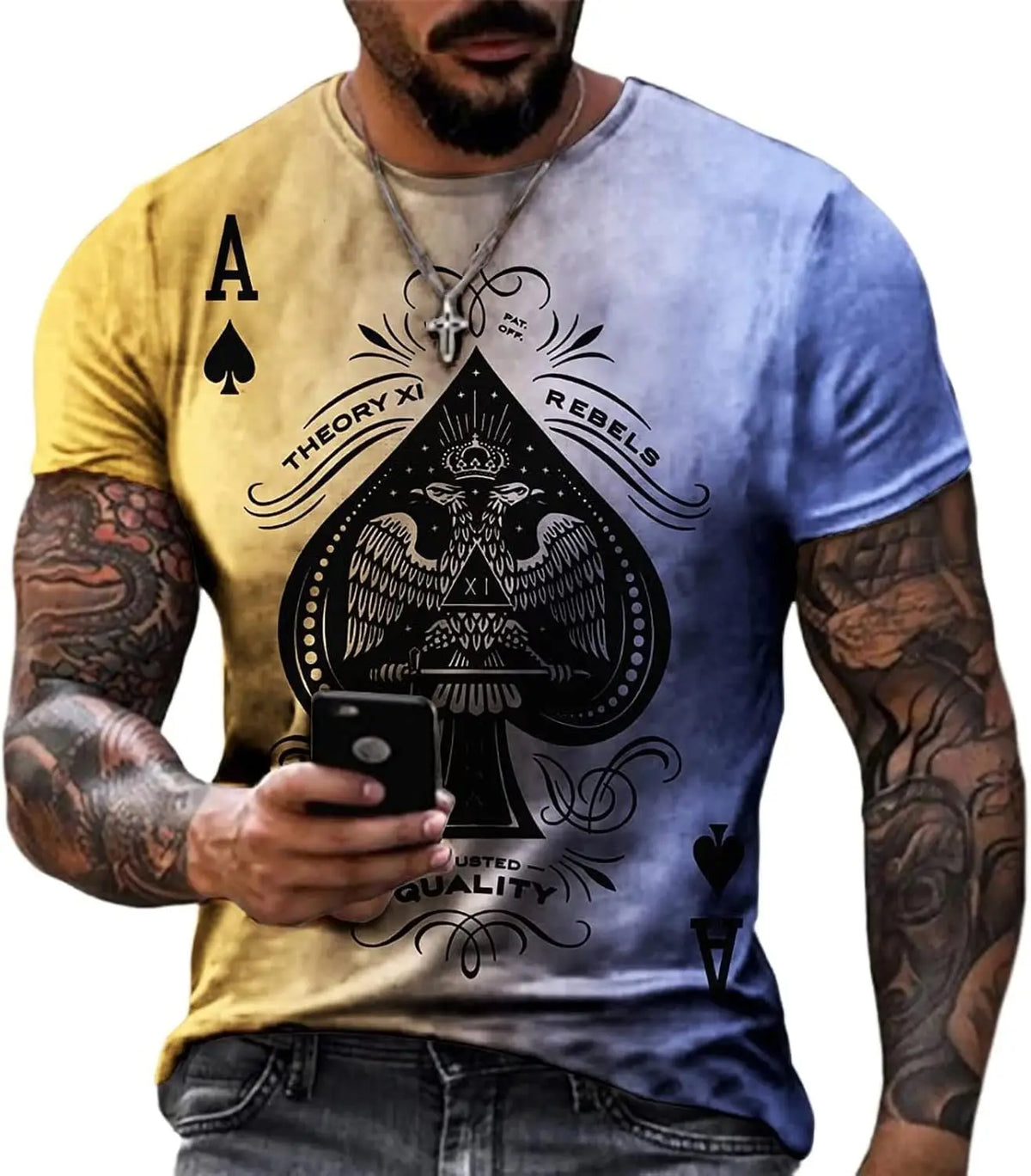 3D Poker Shirt Men Funny Graphic Tee Vintage Short Sleeve Tshirt Casual Summer Workout Tops 2026 Fashion Streetwear Clothes