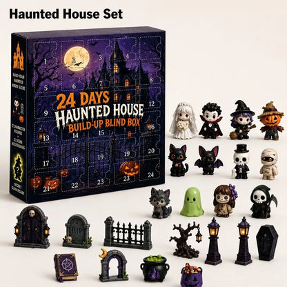 2026 Halloween Advent Calendar 24 Days Countdown 24pcs Horror Movie Mini Figures Set Desktop Home Party Decoration Surprise Gift