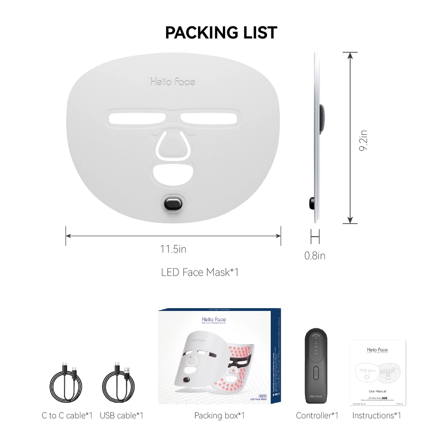 Wireless Light Therapy Facial Mask