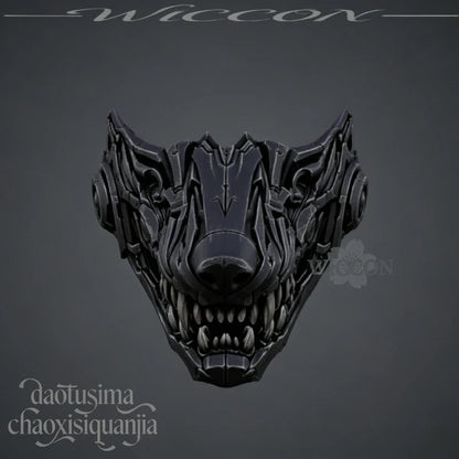 Ao Yin Valko Wolf Handsome Punk Half Mask 3D Polylactic Acid Mask Props Accessories 코스프레 Anime Game Love And Deepspace Cosplay