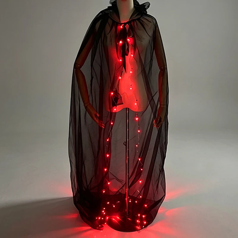 Cool Neon Light up Fox Mask Men Halloween Luminous Disguise Masks Glow in the Dark Cosplay Costume Trick or Treat Decoration