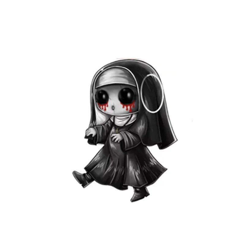 Original Charms Bead 925 Sterling Silver Horror Nun Grim Reaper Poison Apple Halloween Pendants Fit Bracelet DIY Jewelry Marking