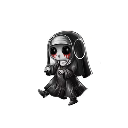 Original Charms Bead 925 Sterling Silver Horror Nun Grim Reaper Poison Apple Halloween Pendants Fit Bracelet DIY Jewelry Marking