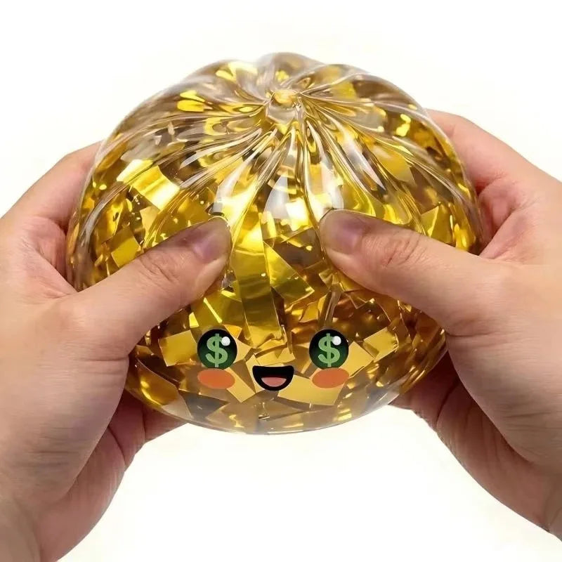 Vaseline Jumbo Cheese Cube Stress Ball - Large Shapeable Non-Bounce Fidget Toy for Anti-Stress And Sensory Play Festival Gift Id