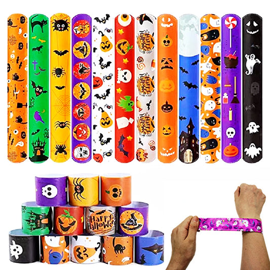 20/50Pcs Halloween Christmas Pattern Wristband Decoration Toys Kids Birthday Party Gifts Pinata Filler New Year's Party Favors
