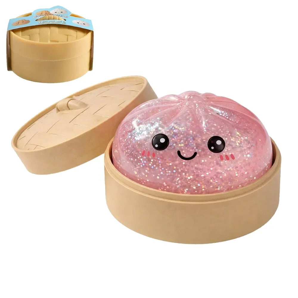 Ocean Halloween Ghost DumplingsToy Soft Slow Resilience Squishy Toy Fidget with Steamer Steamed Stuffed Bun Squishy Pinch Le