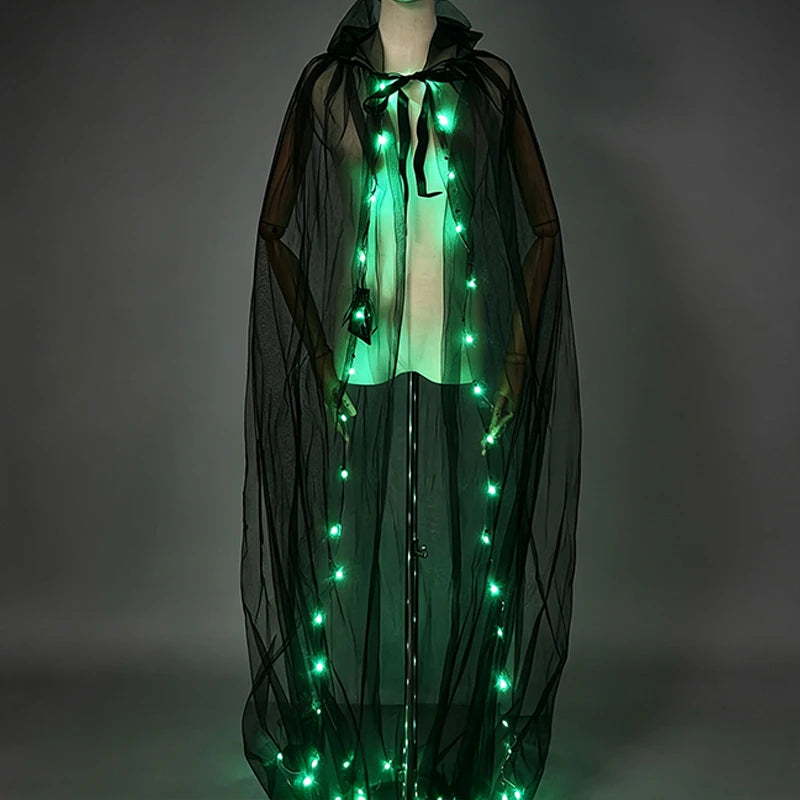 Cool Neon Light up Fox Mask Men Halloween Luminous Disguise Masks Glow in the Dark Cosplay Costume Trick or Treat Decoration