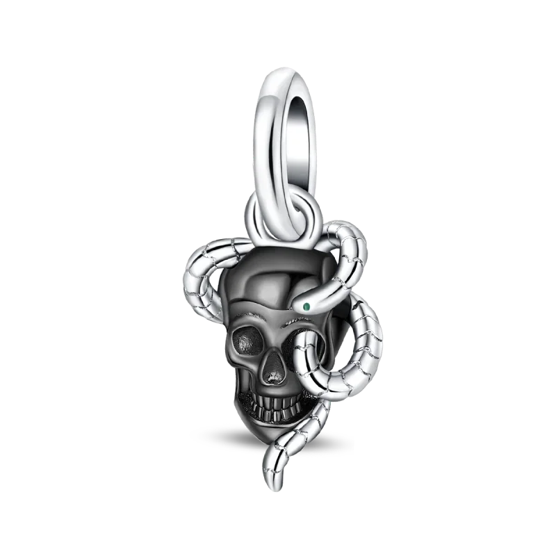 Original Charms Bead 925 Sterling Silver Horror Nun Grim Reaper Poison Apple Halloween Pendants Fit Bracelet DIY Jewelry Marking