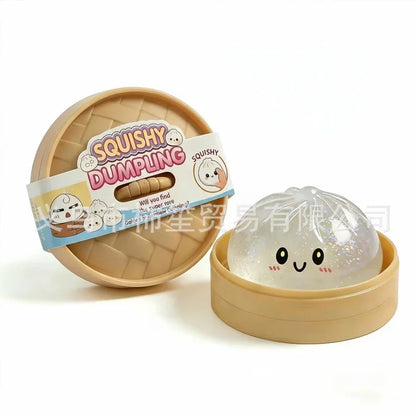 Ocean Halloween Ghost DumplingsToy Soft Slow Resilience Squishy Toy Fidget with Steamer Steamed Stuffed Bun Squishy Pinch Le