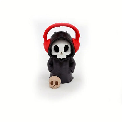 Gothic Grim Reaper Figurines, Cute Skeleton Desk Decor, Skeleton Statue, Spooky Small Halloween Ornament, Halloween Gift