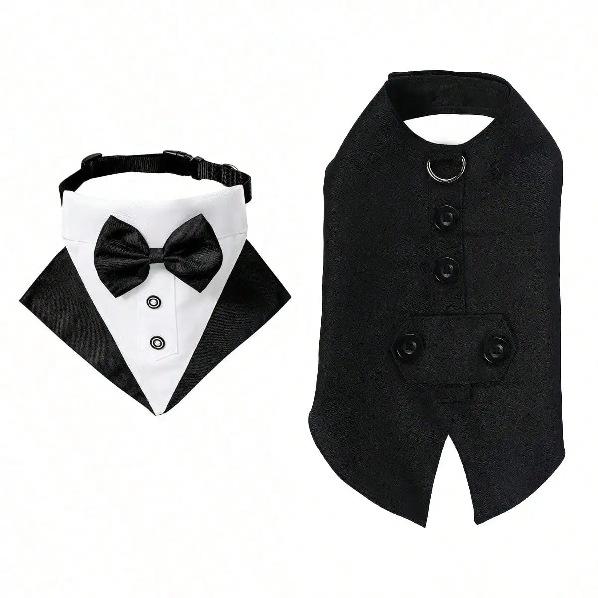 Formal Dog Elegant Suit and Colar Bandana Set