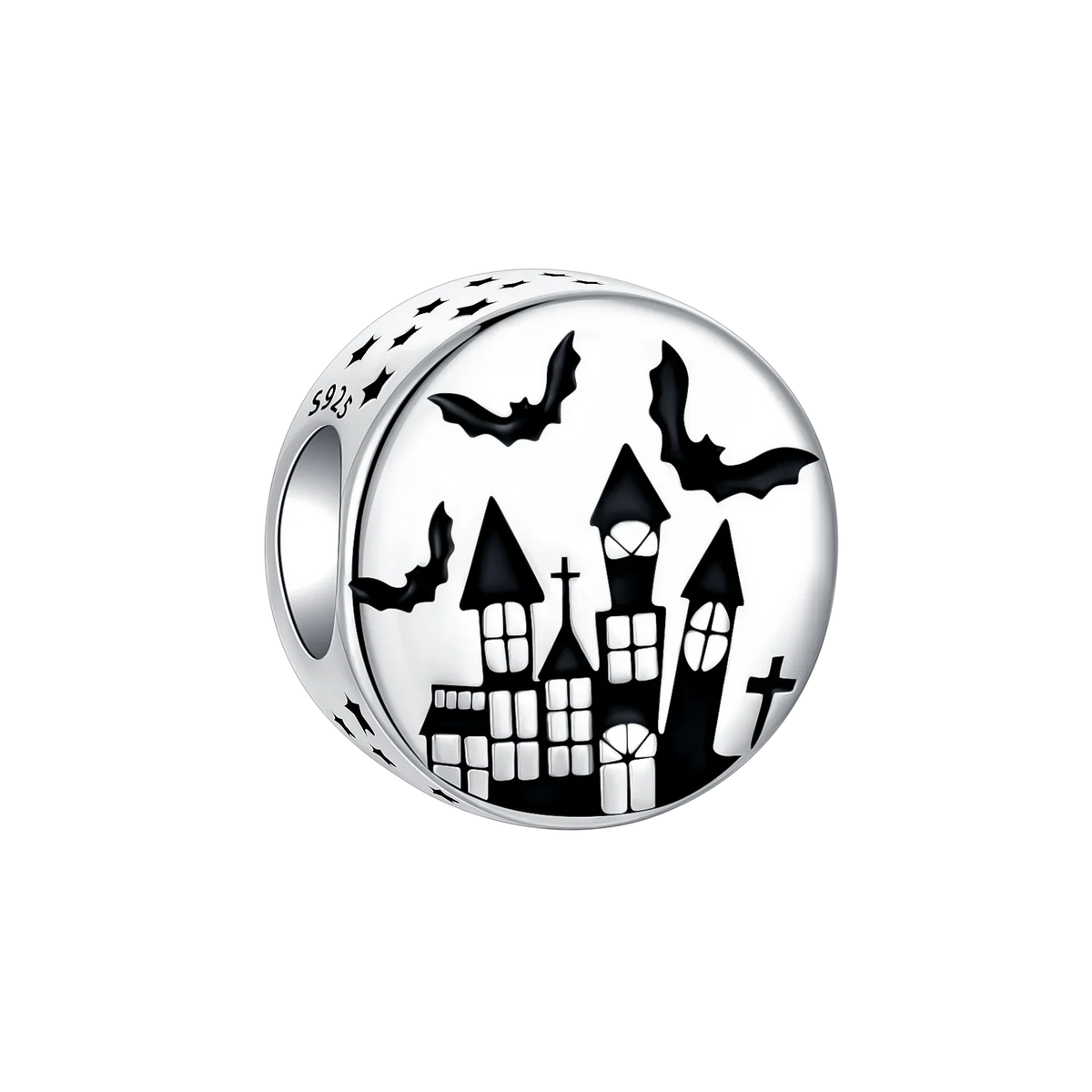 Original Charms Bead 925 Sterling Silver Horror Nun Grim Reaper Poison Apple Halloween Pendants Fit Bracelet DIY Jewelry Marking