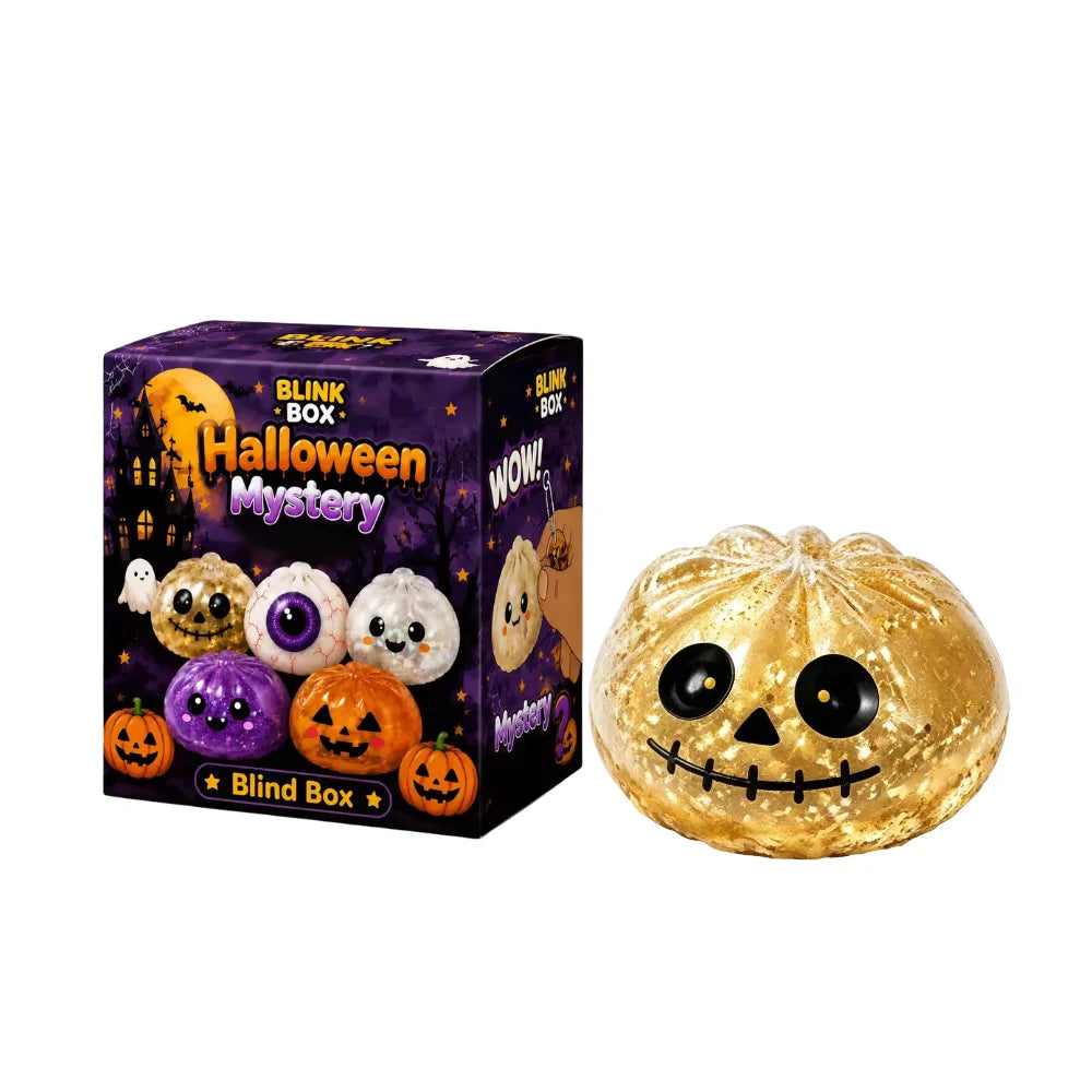 New Halloween Ghost DumplingsToy Soft Slow Resilience Squishy Toy Fidget Steamed Stuffed Bun Squishy Pinch Le