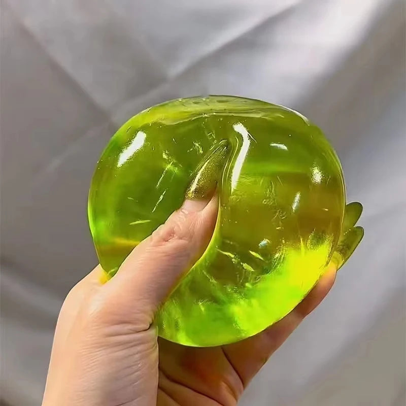 Vaseline Jumbo Cheese Cube Stress Ball - Large Shapeable Non-Bounce Fidget Toy for Anti-Stress And Sensory Play Festival Gift Id