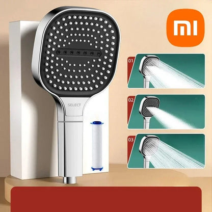 Xiaomi Large Panel Shower Head 3 Modes Adjustable High Pressure Nozzle Sprayer Square With Filter Element Bathroom Accessories